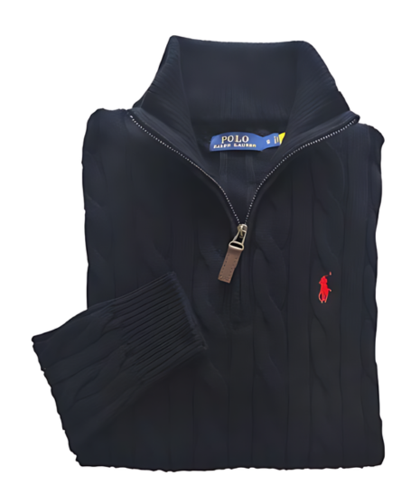 Saco Polo Ralph Lauren hilo algodón trenzado Negro