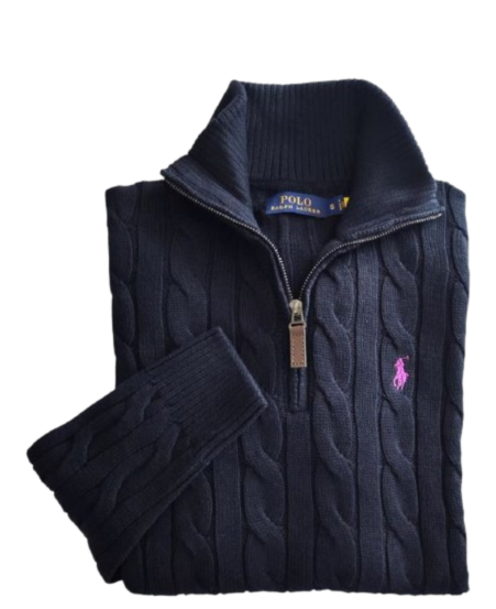 Saco Polo Ralph Lauren hilo algodón trenzado Negro