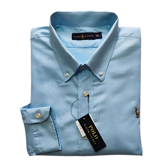 Camisa para Hombre manga larga Polo Ralph Lauren Azul Aguamarina