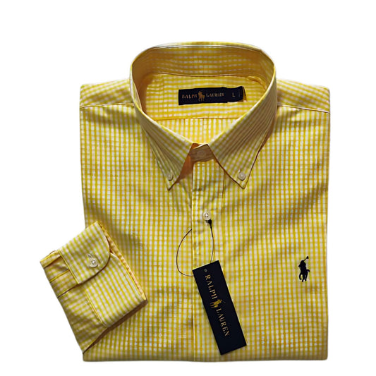 Camisa para Hombre manga larga Polo Ralph Lauren Cuadros Amarillos