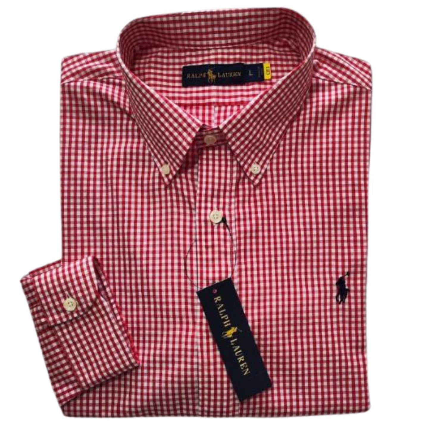 Camisa para Hombre manga larga Polo Ralph Lauren Cuadros Rojos TP