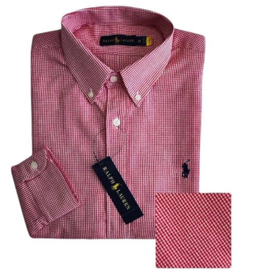 Camisa para Hombre manga larga Polo Ralph Lauren Cuadros Rojos TP