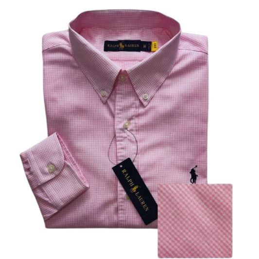 Camisa para Hombre manga larga Polo Ralph Lauren Cuadros Rosados
