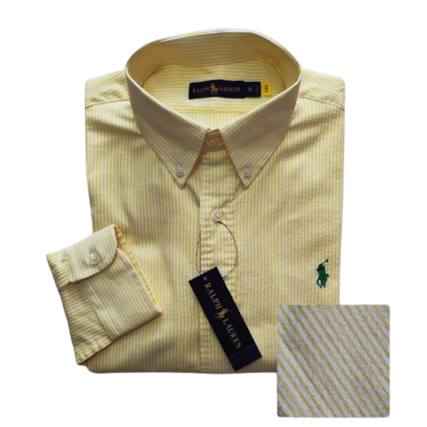 Camisa para Hombre manga larga Polo Ralph Lauren rayas Amarillas
