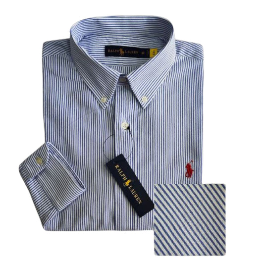 Camisa para Hombre manga larga Polo Ralph Lauren Rayas Azules