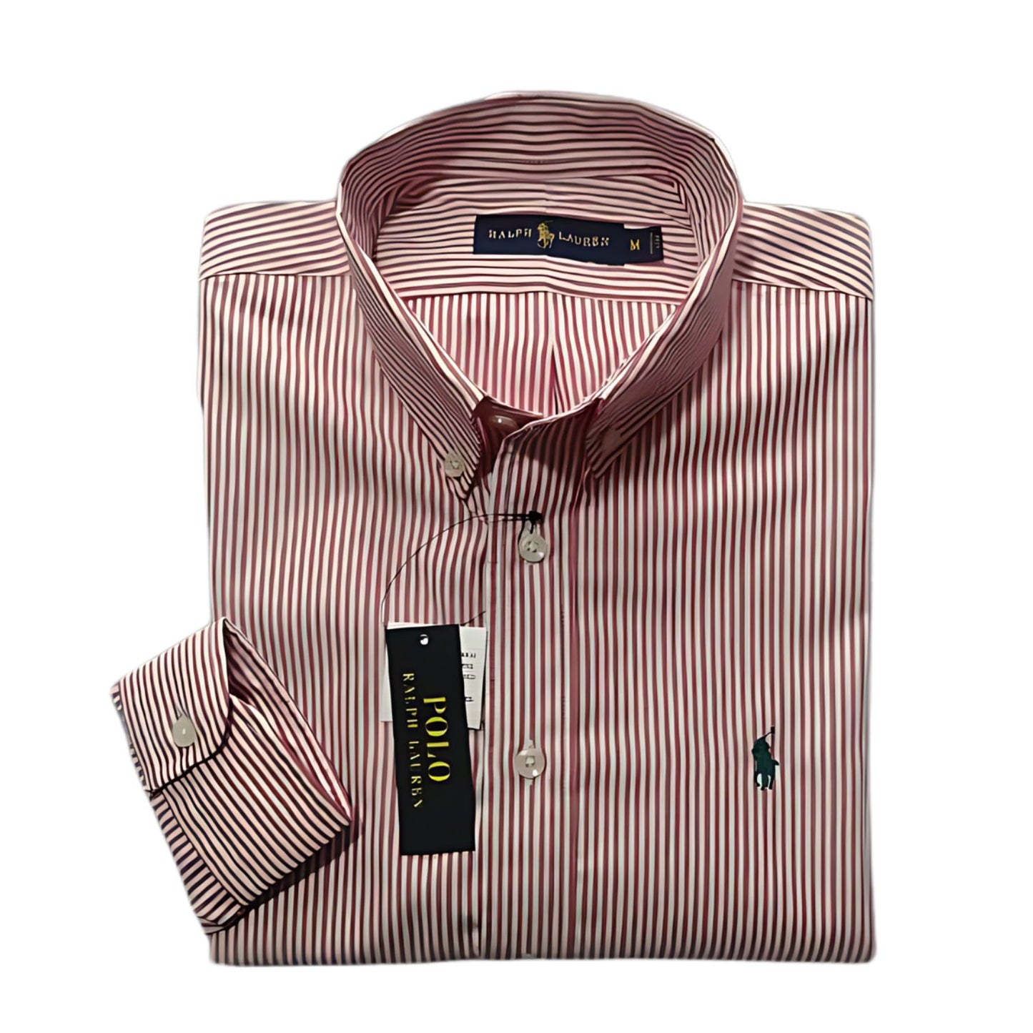 Camisa para Hombre manga larga Polo Ralph Lauren Rayas Rojas
