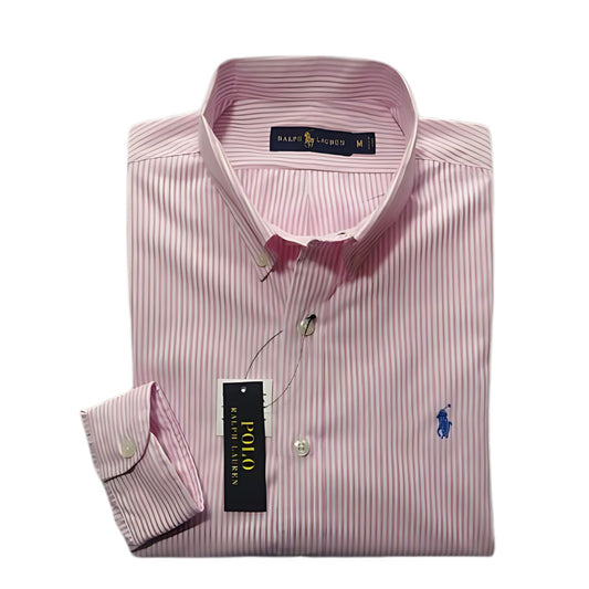 Camisa para Hombre manga larga Polo Ralph Lauren Rayas Rosadas