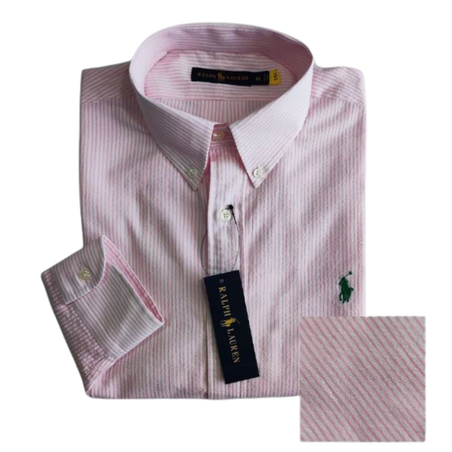 Camisa para Hombre manga larga Polo Ralph Lauren Rayas Rosadas