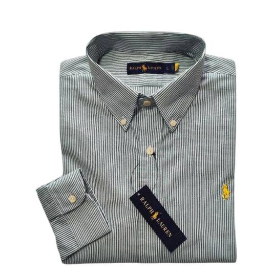 Camisa para Hombre manga larga Polo Ralph Lauren Rayas Verdes