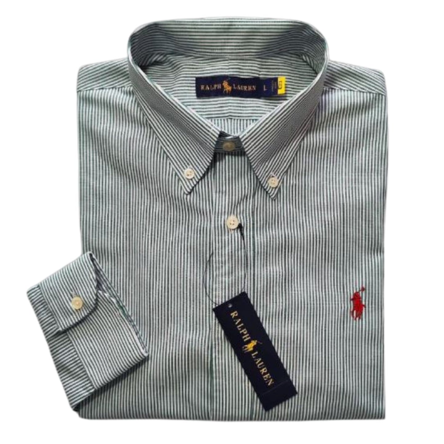Camisa para Hombre manga larga Polo Ralph Lauren Rayas Verdes
