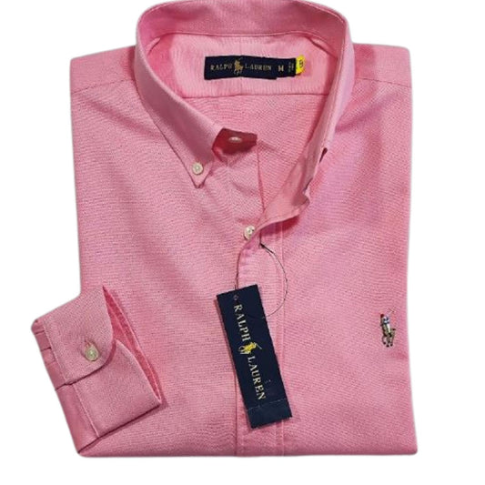 Camisa para Hombre manga larga Polo Ralph Lauren Rosa Intenso