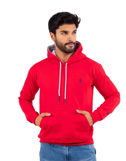 Hoodie de algodón Polo Ralph Lauren Rojo