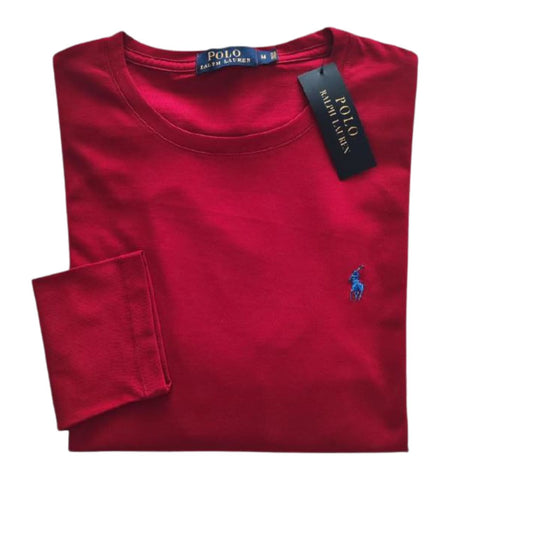 Camiseta T - Shirt cuello redondo manga larga Rojo Ralph Lauren