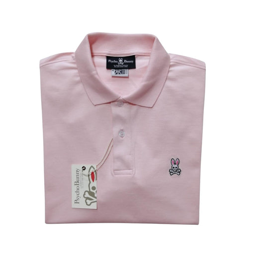 Camiseta tipo polo manga corta Psycho Bunny color Rosa