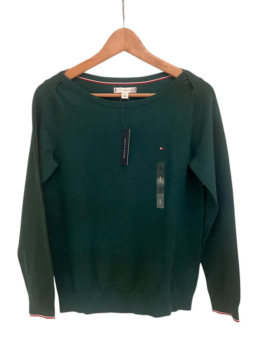 Saco verde Tommy Hilfiger tejido con cuello barco