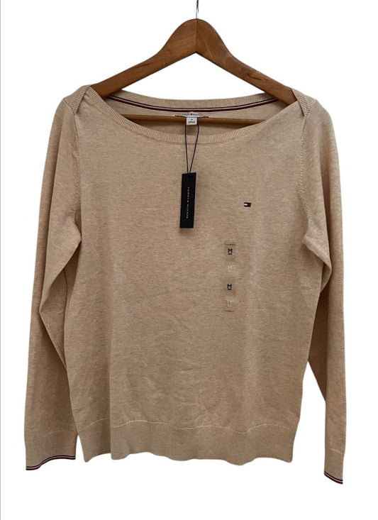 Saco beige Tommy Hilfiger tejido con cuello barco
