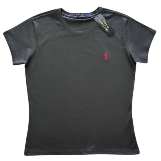 Camiseta T - Shirt Mujer cuello redondo manga corta Gris