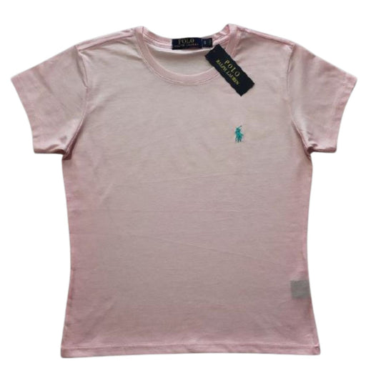 Camiseta T - Shirt Mujer cuello redondo manga corta Rosada