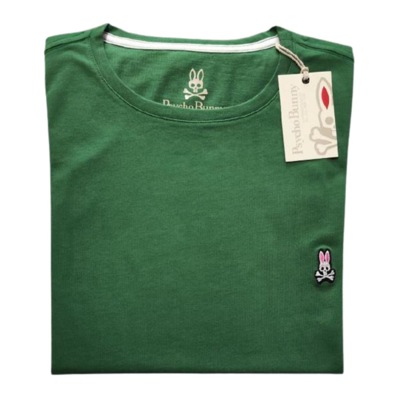 Camiseta T - Shirt cuello redondo manga corta Verde Psyco Bunny
