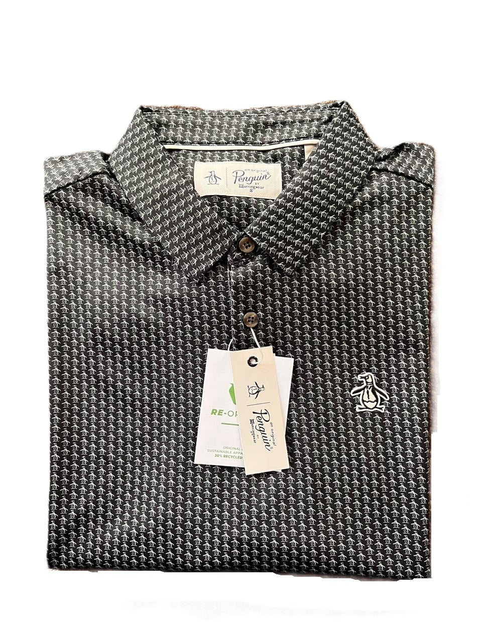 Camiseta Tipo Polo Penguin Celeste