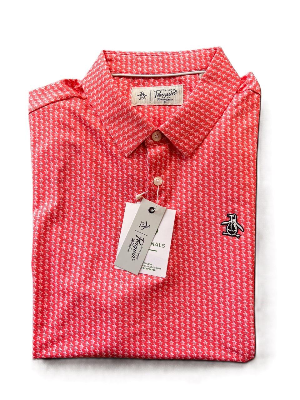 Camiseta Tipo Polo Penguin Celeste