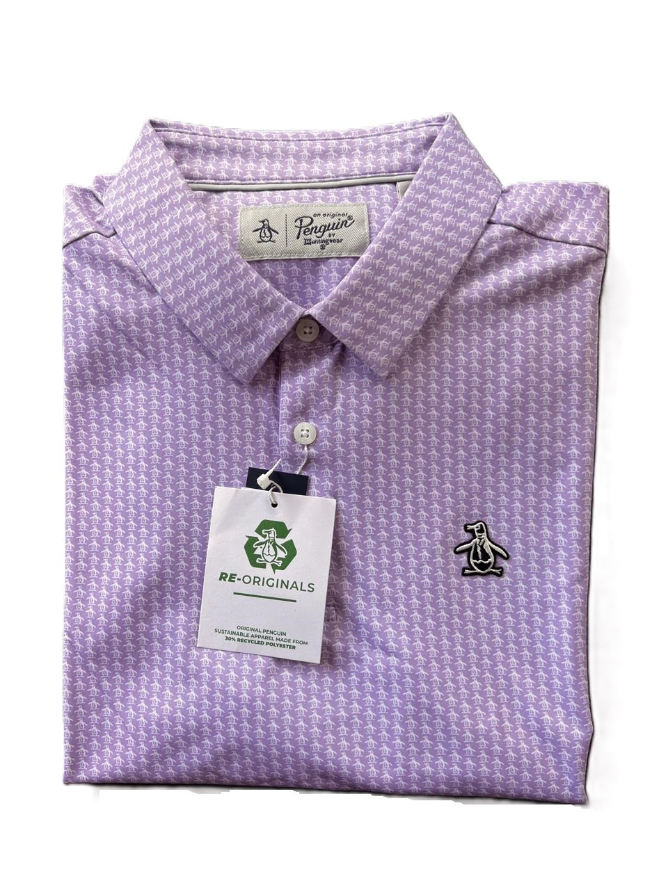 Camiseta Tipo Polo Penguin Celeste