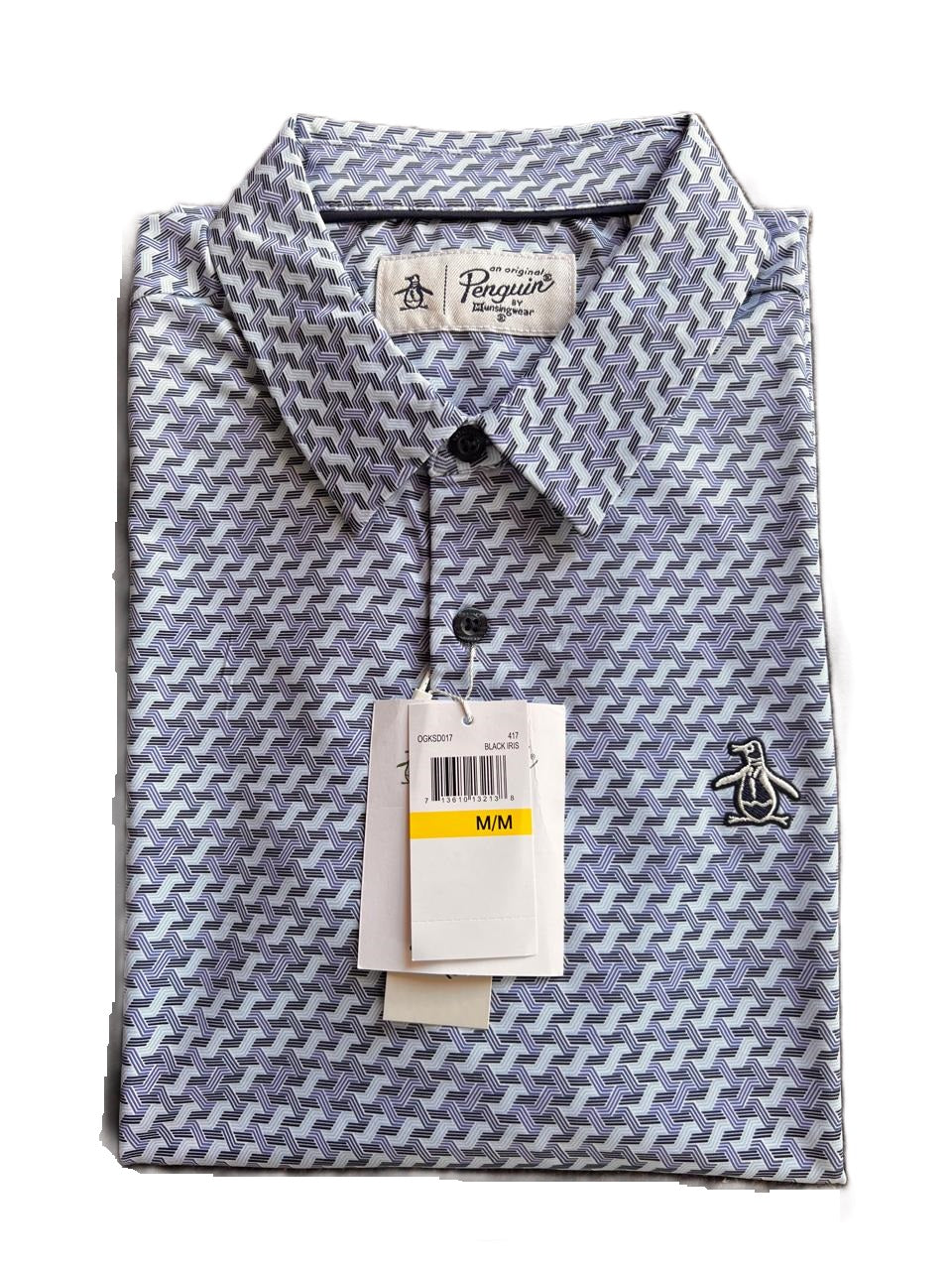 Camiseta Tipo Polo Penguin Celeste