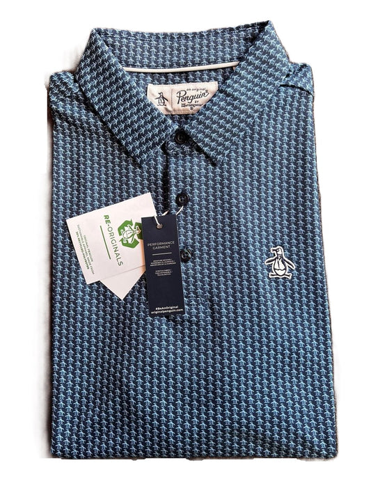 Camiseta Tipo Polo Penguin Azul Marino