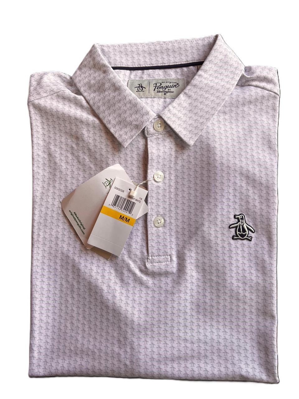 Camiseta Tipo Polo Penguin Celeste