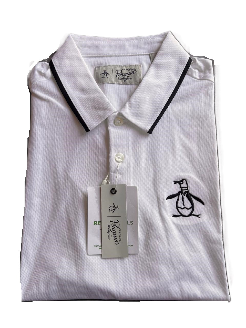 Camiseta Tipo Polo Penguin Celeste