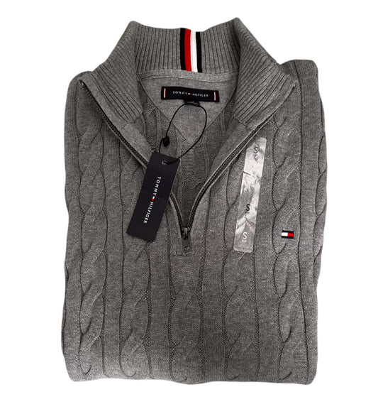 Saco de media cremallera color gris de Tommy Hilfiger