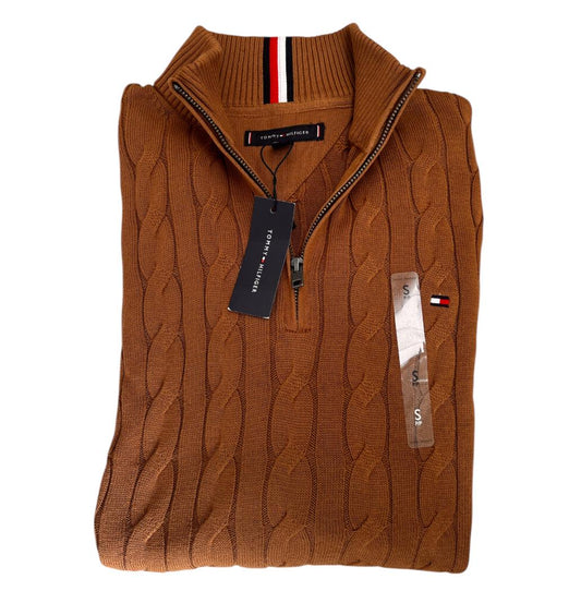 Saco de media cremallera color mostaza de Tommy Hilfiger