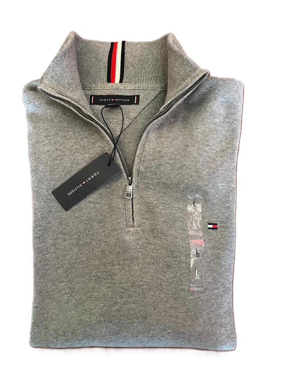 Saco de media cremallera color gris de Tommy Hilfiger