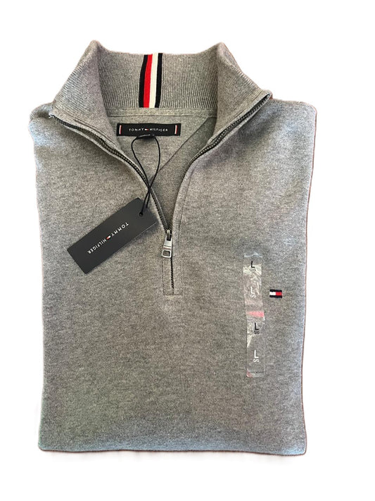 Saco de media cremallera color gris de Tommy Hilfiger