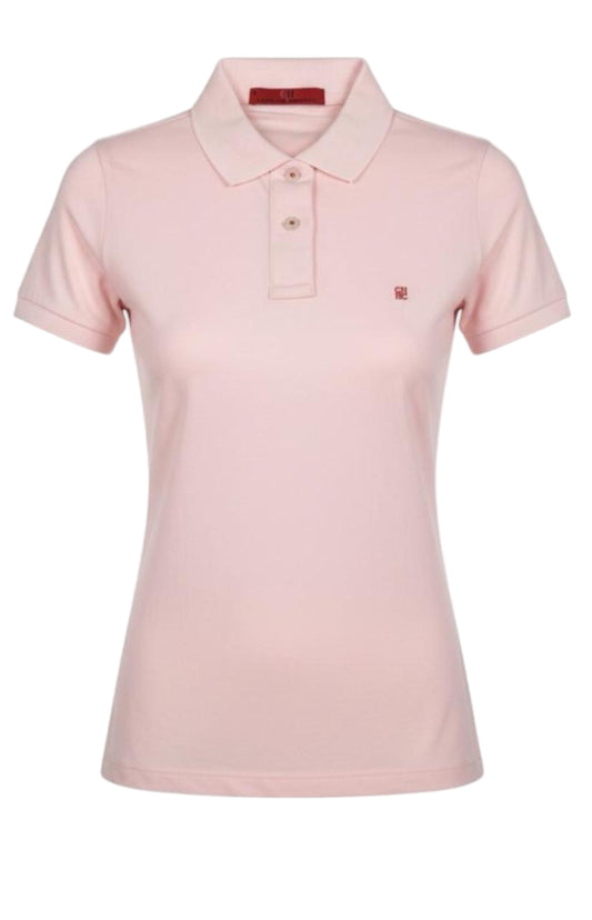 Camiseta Tipo Polo Mujer Manga Corta Rosada CH
