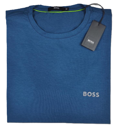 Camiseta T - Shirt cuello redondo manga corta Azul Petróleo BOSS
