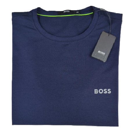 Camiseta T - Shirt cuello redondo manga corta Azul Marino BOSS