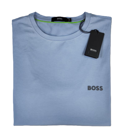 Camiseta T - Shirt cuello redondo manga corta Celeste BOSS
