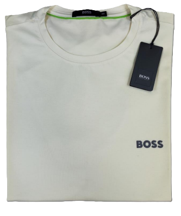 Camiseta T - Shirt cuello redondo manga corta Crema BOSS