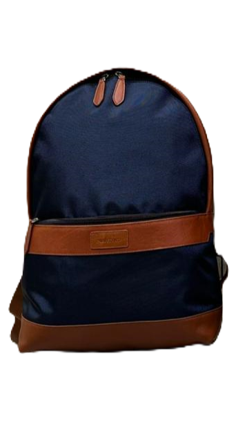 Morral tipo Barbour Inglés en Lona y Cuero