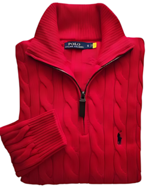 Saco Polo Ralph Lauren hilo algodón trenzado Rojo