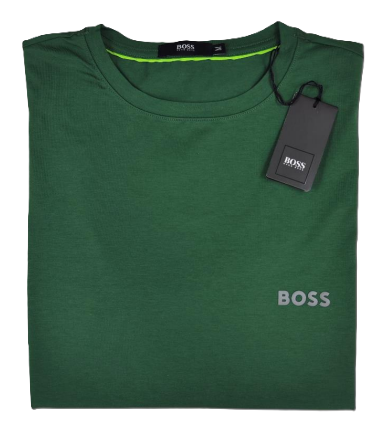 Camiseta T - Shirt cuello redondo manga corta Verde BOSS