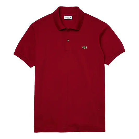 Camiseta tipo polo manga corta color granate Lacoste