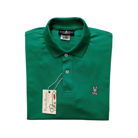 Camiseta tipo polo manga corta color verde Psycho Bunny