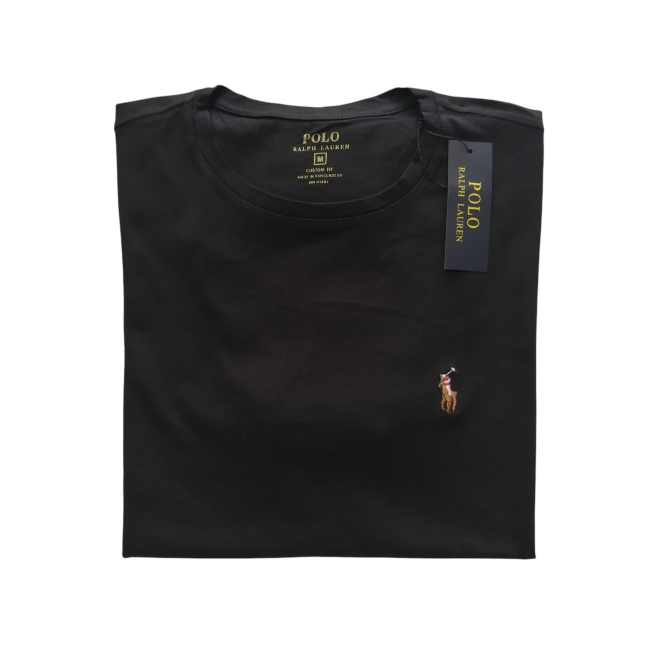 Camiseta cuello redondo manga corta color negro Ralph Lauren