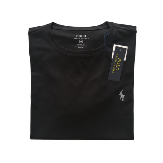 Camiseta cuello redondo manga corta color negro Ralph Lauren