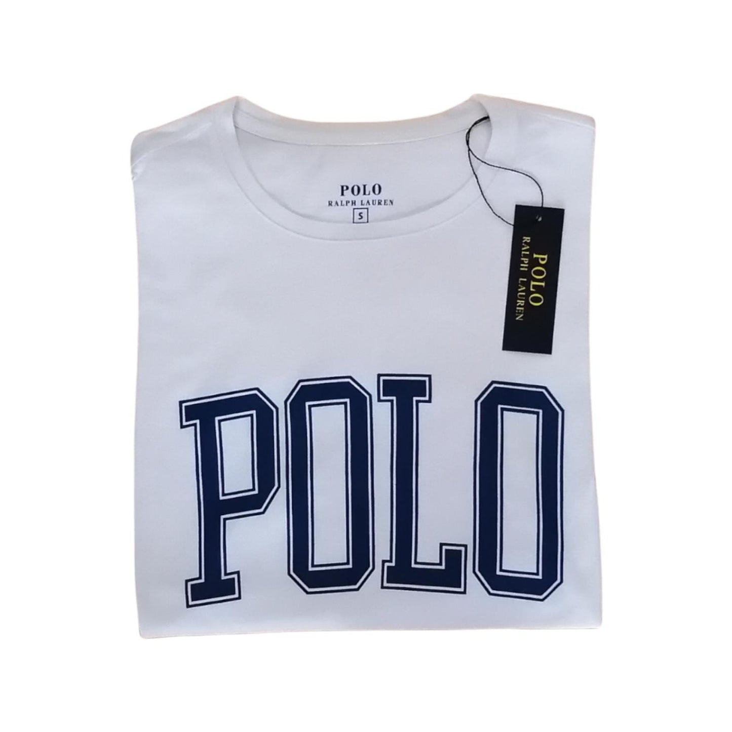 Camiseta cuello redondo manga corta color blanco con estampado Ralph Lauren