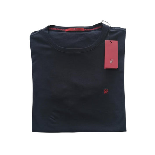 Camiseta cuello redondo manga corta color azul navy Carolina Herrera