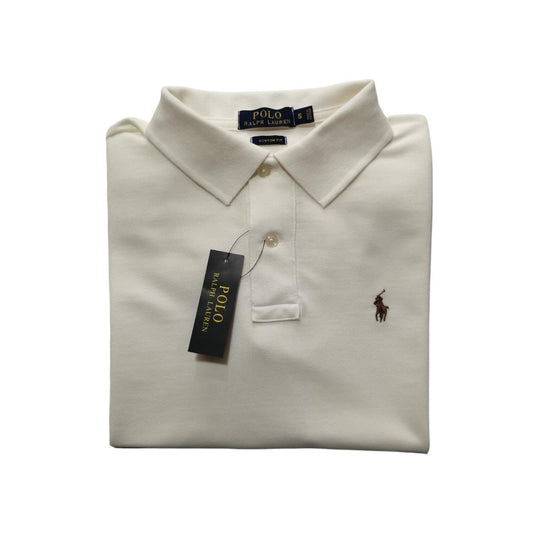 Camiseta tipo polo manga corta color marfil Polo Ralph Lauren