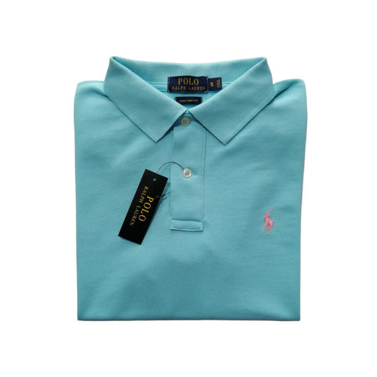 Camiseta tipo polo manga corta color agua marina Polo Ralph Lauren